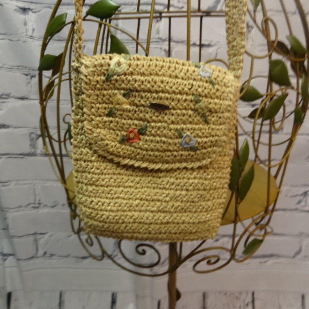 The Scala Collection Woven Over the Shoulder Purse